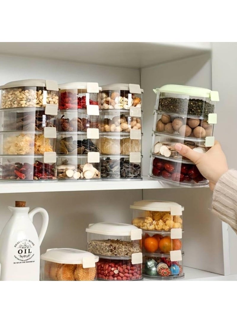 طقم علب تخزين عمودية منظمة، مصممة خصيصاً لتوفير المساحة وتسهيل الوصول للمكونات الصغيرة٤ علب - Image 3